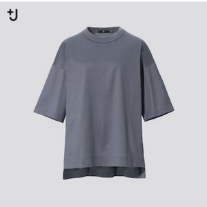 J+ Uniqlo boxy cotton tee (gray)